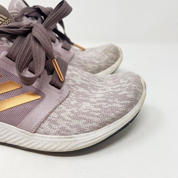 Adidas Womens 6 Light Purple Gold Edge Lux 3 Running Sneaker Shoes Clima EF8586 - Picture 3 of 13